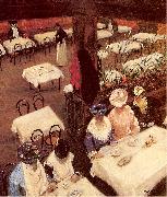 Maurer, Alfred Henry In a Cafe oil on canvas